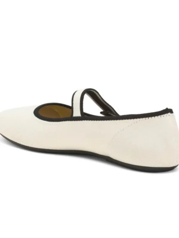 NEW AEROSOLES Boaz Flats Mary Jane Eggnog / Black Flat Comfort SZ-9 - Image 2