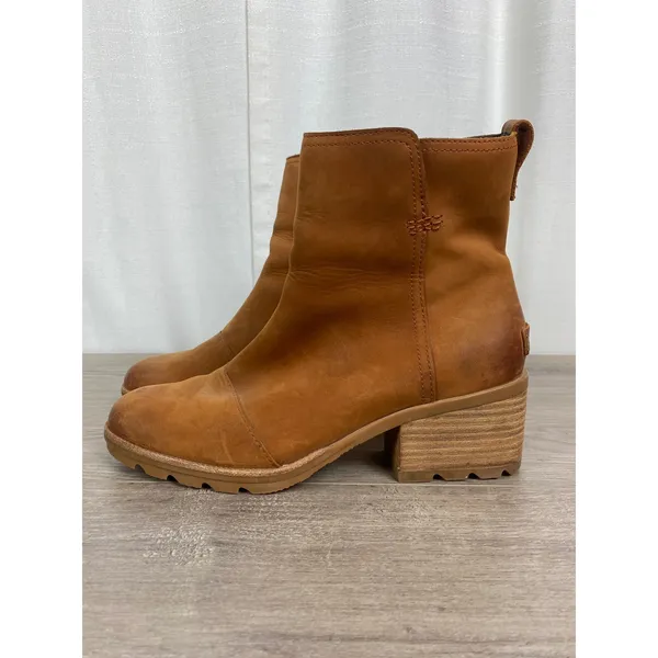 Sorel Waterproof Cate Distressed Leather Booties Sz.9 - Image 4