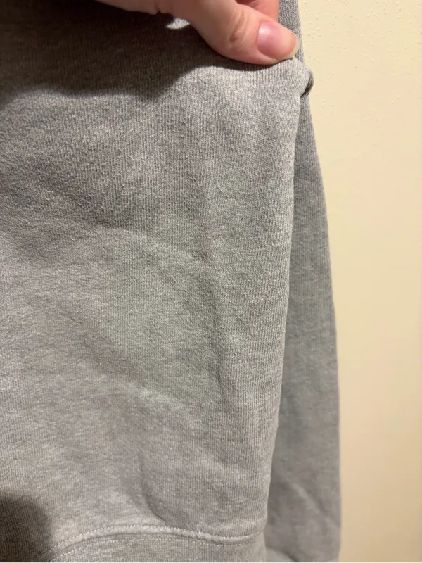 Good American Boyfriend Fleece Cotton Crewneck Sweatshirt Gray Size 1/Small - Image 8