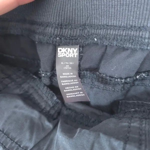 DKNY Sport Capri Pants Women XL Black Drawstring Cargo Pockets Athleisure - Image 5