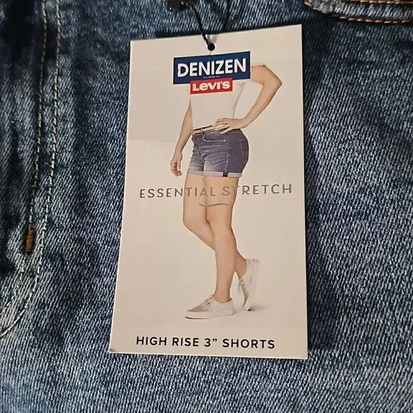 Denizen Levi's NWT High Rise Denim Shorts Size 12 - Image 4