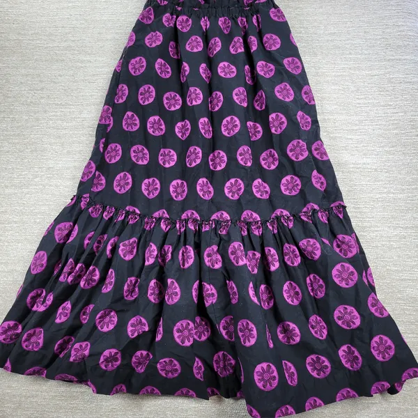 Free People Leanna Dress Womens M Black‎ Purple Bandeau Summer Boho Empire - Image 14