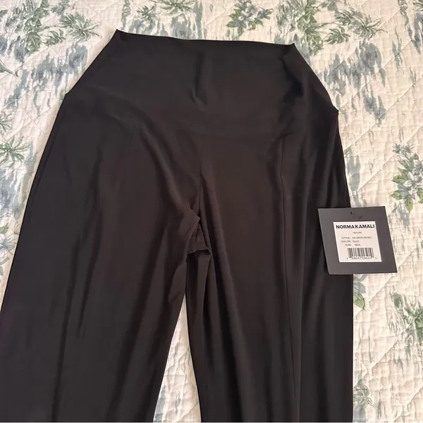 Norma Kamali Fishtail Pant Black M Flare Bellbottoms Stretch Free People - Image 14
