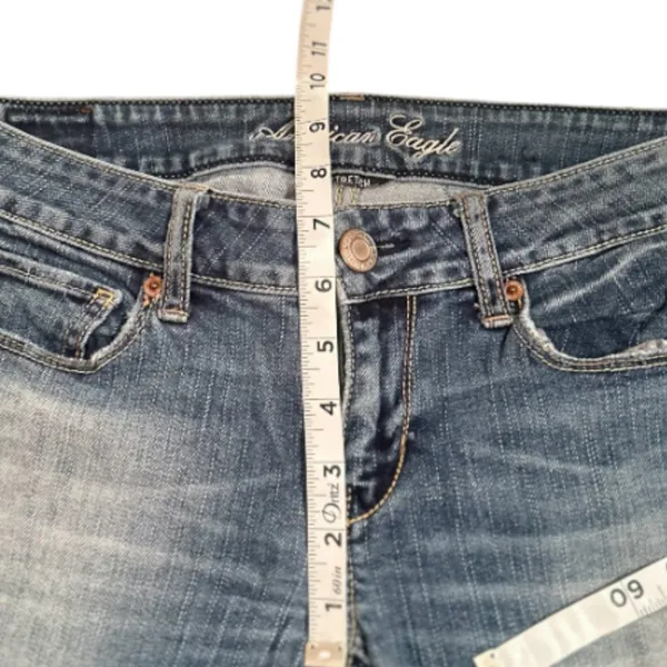 American Eagle Outfitters low rise stretch distressed slim jeans 00 - Image 6
