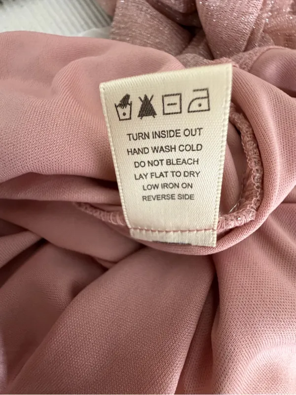 Inspired Hearts Pink Sparkly Ruched Draped Bust Women’s Mini Dress size M(E73) - Image 11