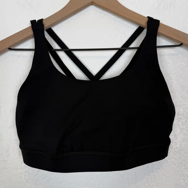 Lululemon Energy Bra Medium Support B/C Cup in Black Size 6 - Image 2
