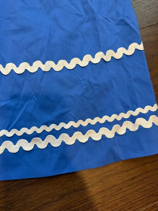 En Saison Blue Smocked Ric Rac Trim Midi Dress Large NWT - C11-196 - Image 9