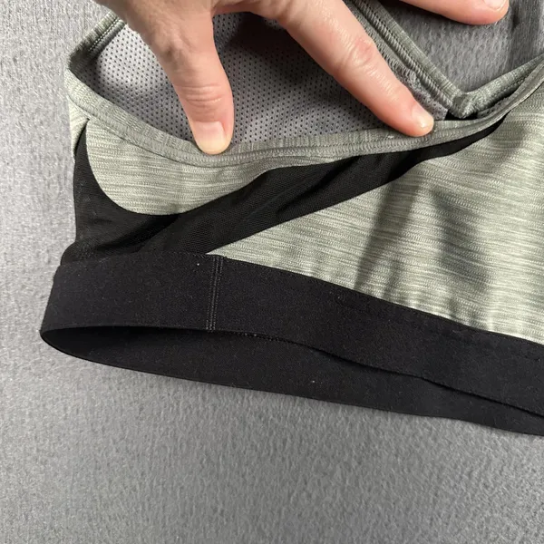 Nike Sports Bra Womens Small Gray‎ Black Dri-FIT Strappy Crossback Athletic - Image 8
