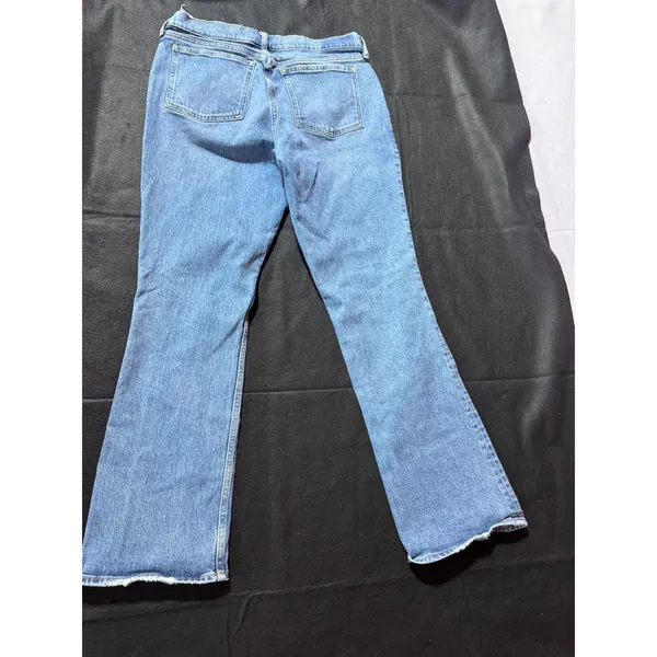 Abercrombie & Fitch Curve Love Jeans 30 10R Medium Wash Raw Hem Bootcut Denim - Image 2