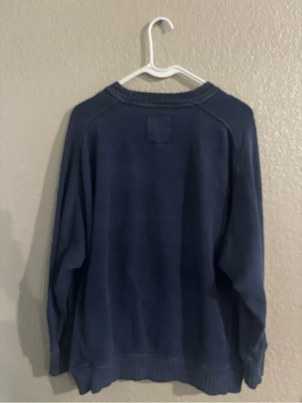 aerie Navy Graphic Checkerboard Crewneck Sweatshirt - Image 3