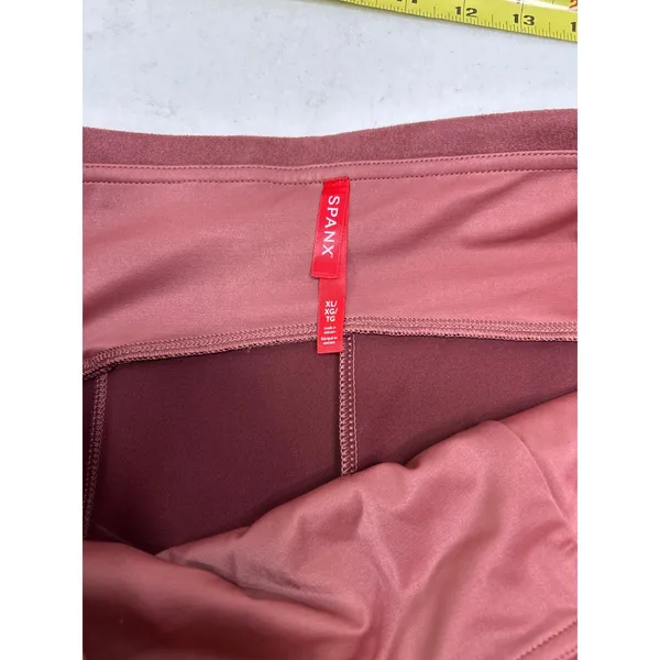 Spanx Faux-Suede Soft Leggings in Rich Rose Pink Size XL - Image 7