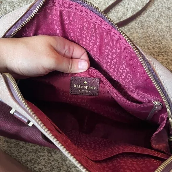 Kate Spade Mini Felix Kay Street Burgundy Pebble Leather Crossbody - Image 4