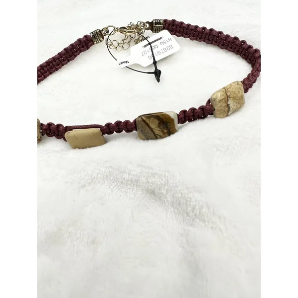 NEW Free People Sweet Carolina Choker Necklace Ivory Neutral Bohemian Macrame - Image 2