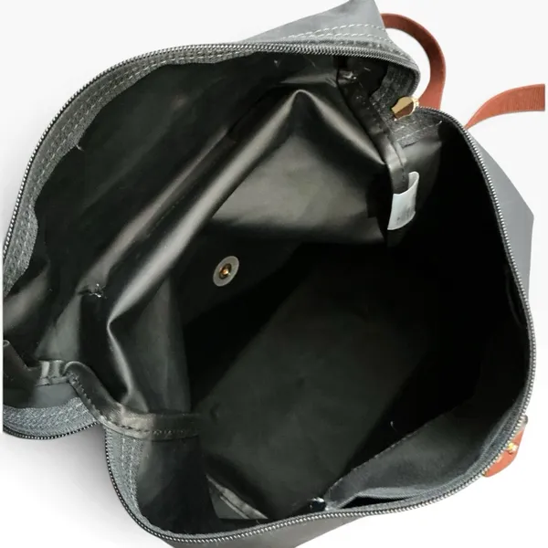 Longchamp Le Pliage Sac A Dos Vintage Y2K Nylon Leather Backpack Rare - Image 7