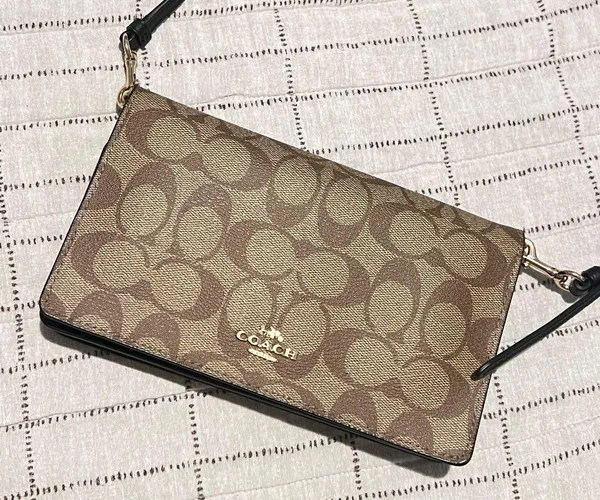 Coach Signature Canvas Crossbody Purse - Image 2
