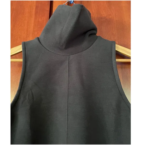OGL Turtleneck Split Hem Top Sleeveless FuzzLuxe Deep Grey Size XS - Image 3