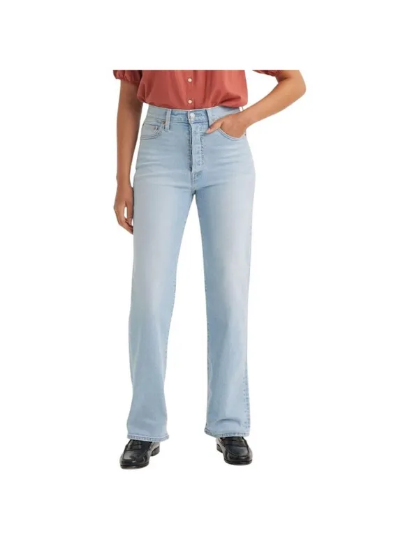 Levi's Womens Ribcage Straight Full Length Jeans Button Fly All Alone Blue 24x32 - Image 11
