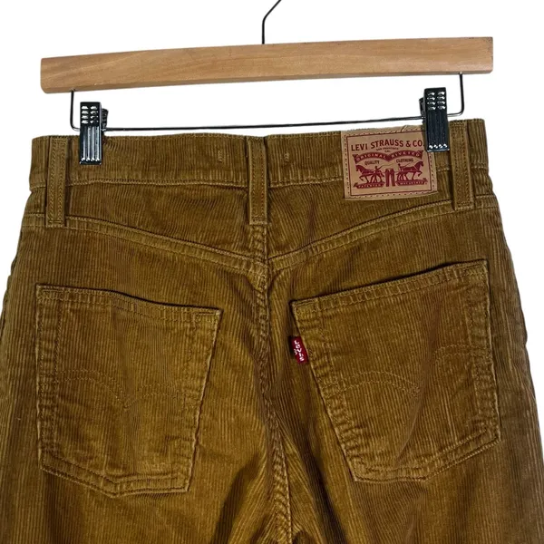 Levi’s 94 Baggy Corduroy Pants Womens 25 Brown 100% Cotton High Rise Retro 90s - Image 5