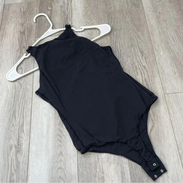 Skims Highneck Bodysuit fits everybody womens Black (small) basic going out chic - Image 2