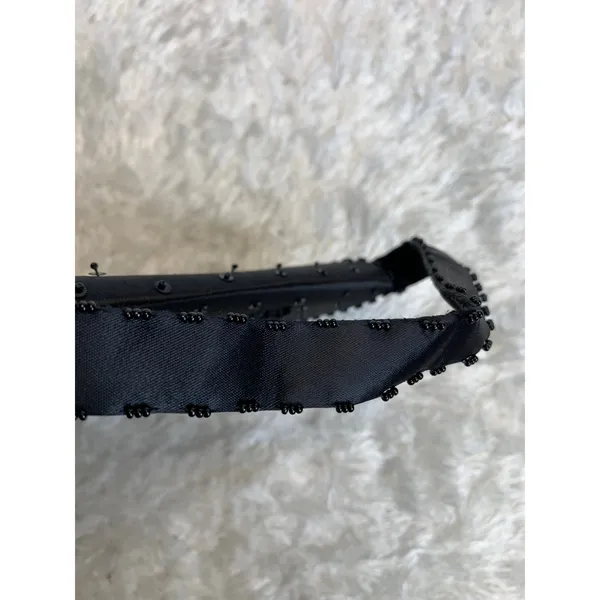 Black Formed Beaded formal evening Bag Removeable Strap - Image 5