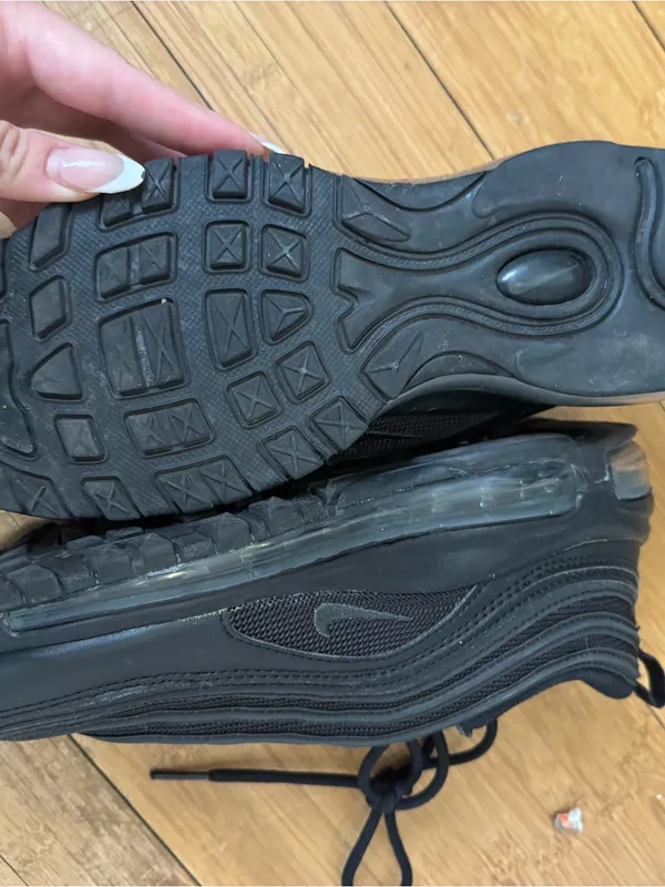 Nike Womens Air Max 97 Slip-On Sneakers in Black - Image 3