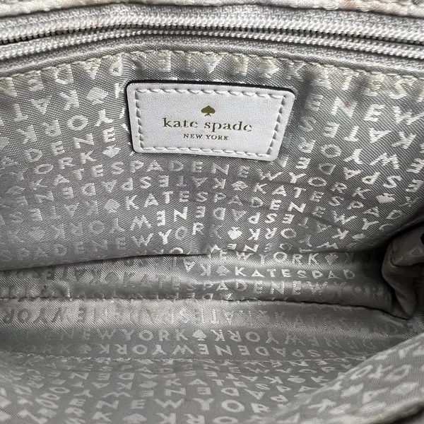KATE SPADE Laurel Way Greer Crossbody‎ Shoulder Bag Gray Leather Crossbody Strap - Image 12