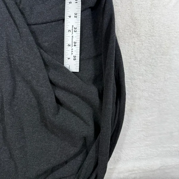 James Perse Standard Black Ruched Long Sleeve Maxi Dress Size 2 Made in USA - Image 6