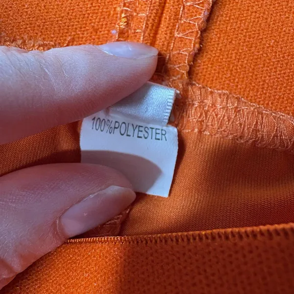 Unbranded Orange Lined Athletic Running Gym Shorts Size Medium Womens - Image 3