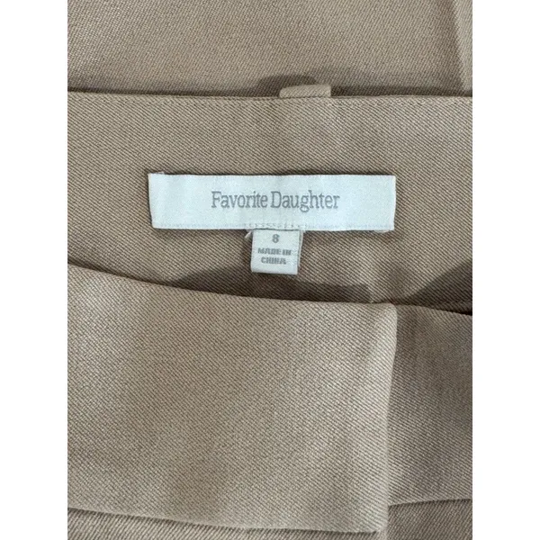 Favorite Daughter Womens Pants Brown Pleated High Rise Wide Leg Stretch Size 8 - Image 4