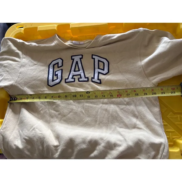Vintage GAP Sweatshirt Yellow Crew Neck Pullover Everyday Basic Comfy Casual‎ - Image 5
