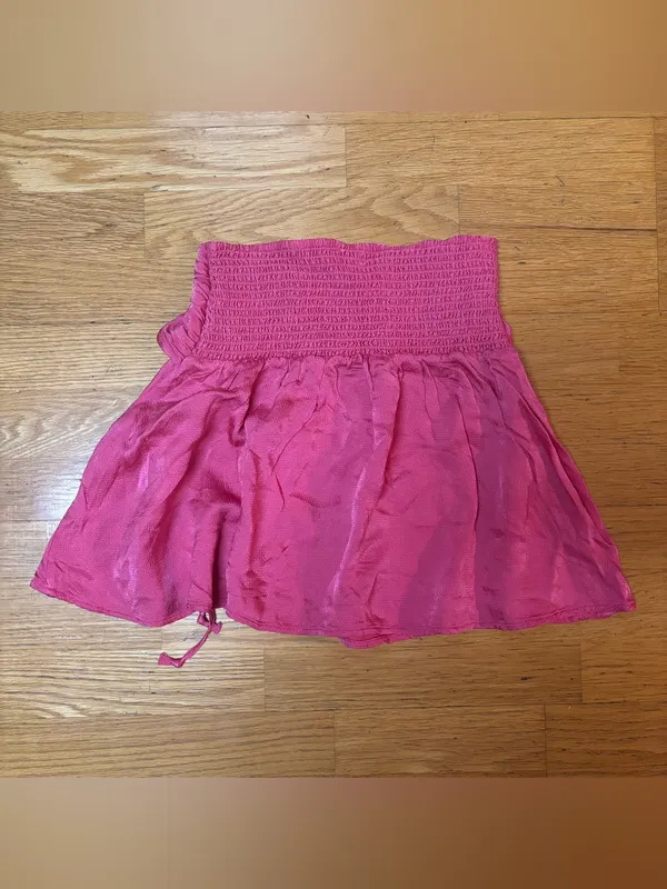 NEW Aerie Uptown Smocked Waist Coquette Preppy Vacation Resortwear Mini Skirt XS - Image 5