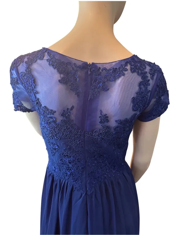 Gown Gallery Lace & Chiffon Mother of the Bride Dress Royal Blue Size 8 NWT - Image 5