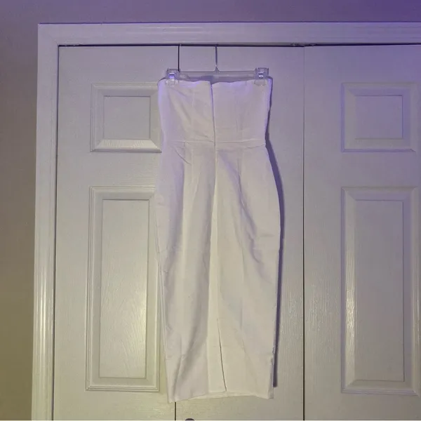 REVOLVE White Midi Strapless Dress - Image 4