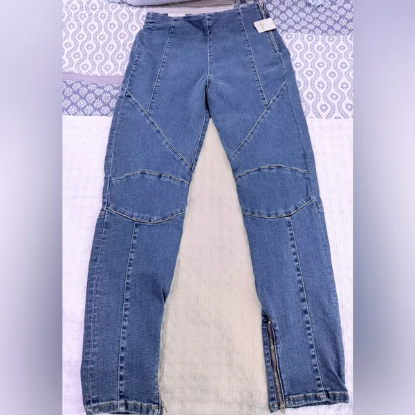 Free People’s We the Free Bella Moto Mid-rise Skinny Jeans, 30 NWT! - Image 5