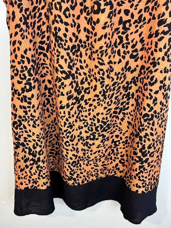 THML Leopard Animal Print Sleeveless Shift Mini Dress Size Small - Image 6