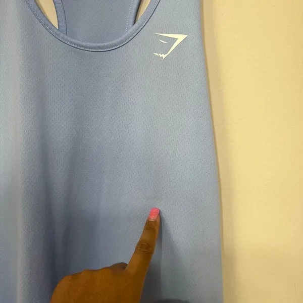 Gymshark Periwinkle Mesh Relaxed Tank Small Women - Image 4