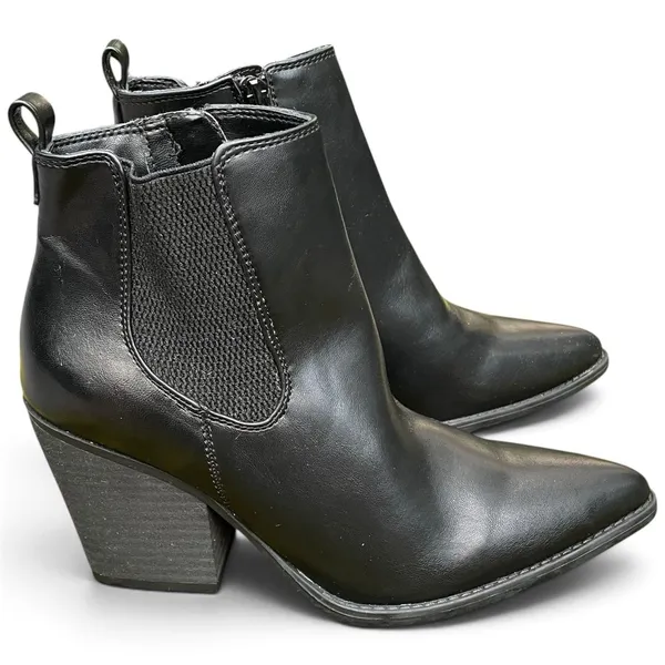 Naturalizer SOUL Micah Chelsea Boots Black Pointed Toe Block Heel Size 7 - Image 5