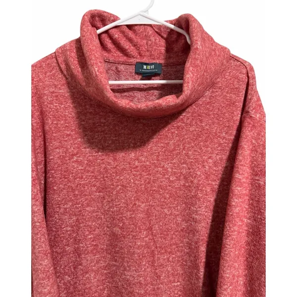 Maeve by Anthropologie‎ Fleece Cowl Neck Sweater Red Women's Size Large - Image 3