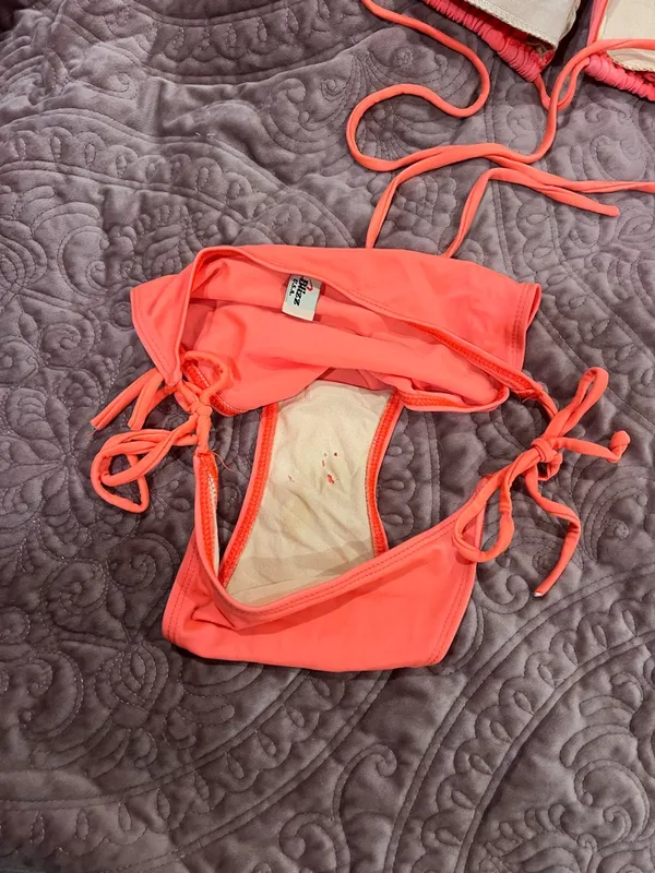 MD Coral Pink Bikini Set Orange Size M - Image 7