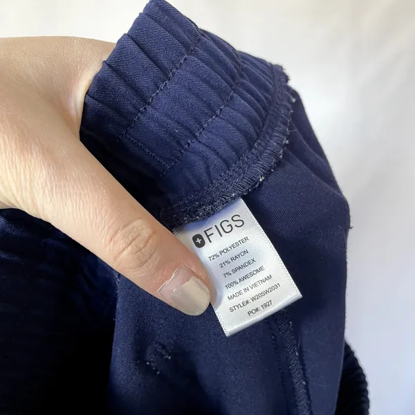 FIGS Technical collection navy high waisted wide leg pants women's S - Image 7