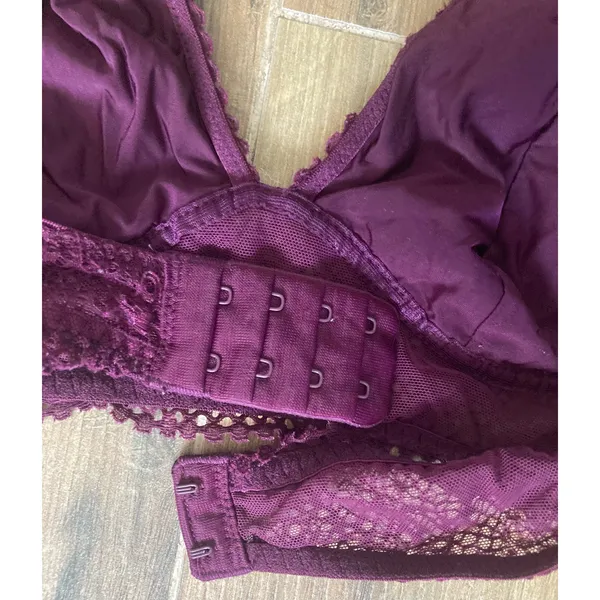Victoria's Secret Bralette Medium lace Burgundy Halter Boho Festival - Image 3