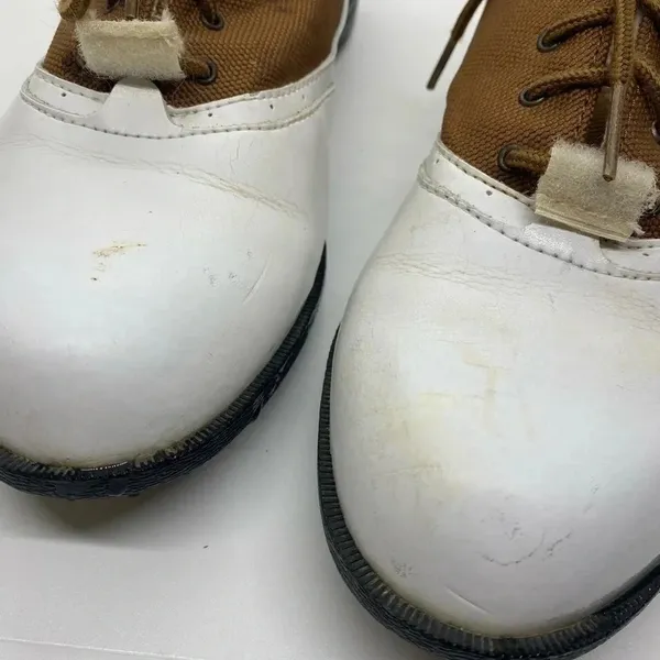 Adidas Spiked Lace Up Women’s White Brown Golf‎ Shoes Size 7 - Image 4
