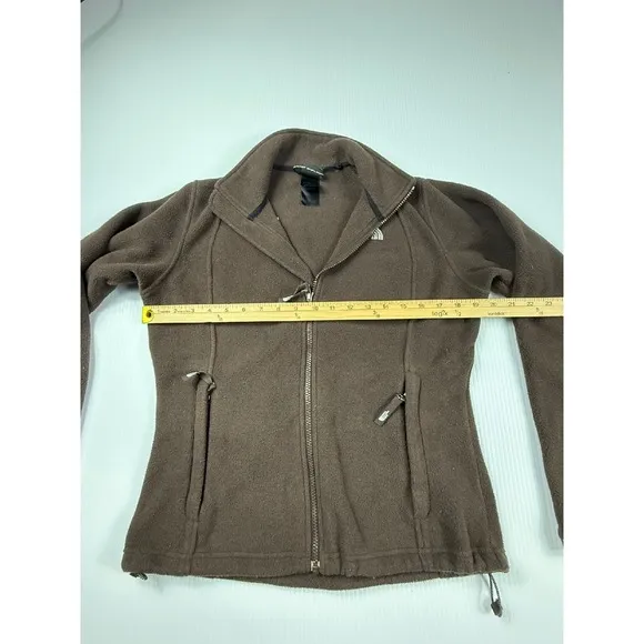 The North Face‎ Fleece Jacket Full Zip Pockets Brown Outdoors Womens S - Image 4