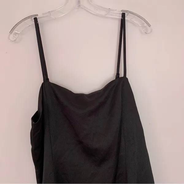 Lulus Start the Party Black Satin Sleeveless Mini Dress - Image 6