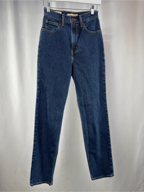 Levi's 70's High Slim Straight Jeans in Dark‎ able Size 25 - Image 4