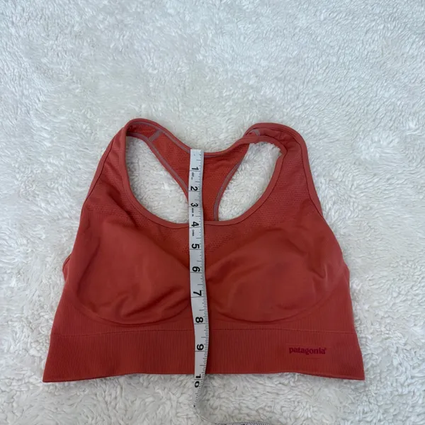 Patagonia Womens Racerback Sports Bra Workout Activewear Lightweight Orange M - Image 4