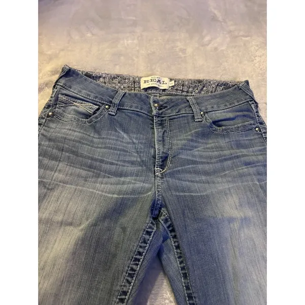 Ariat REAL Denim Women's Jeans Size 33s Mid Rise Straight Jeans - Image 10