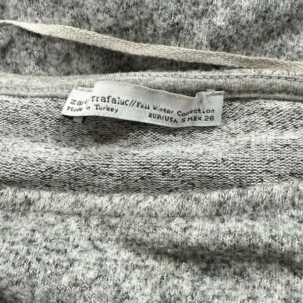 Zara Soft Grey Midi Sweater Dress Women’s Small - Image 2