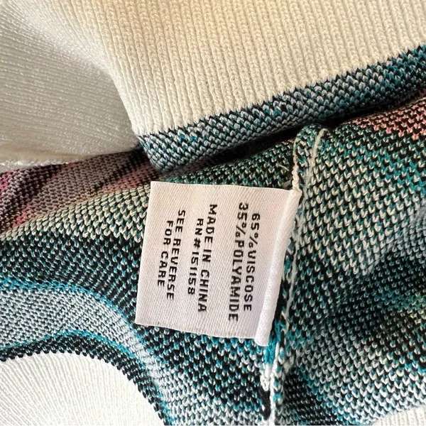 525 America Zebra Crop Sweater Vest Large NWT Y2K Colorful Knit Tank - Image 2