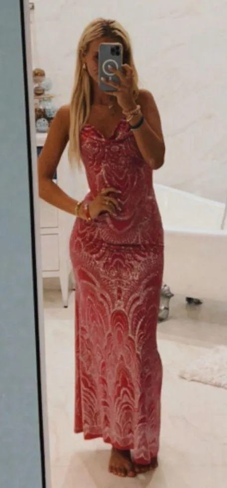 pink prom dress Size 4 - Image 3